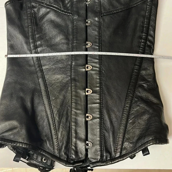 Alter Ego Genuine Leather Metal Boned Corset Renaissance Goth 24” - Picture 14 of 16
